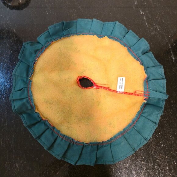 Mini Vintage Christmas Ornaments & Tree Skirt Set 1980s Holiday Miniatures  Sant - Picture 10 of 12